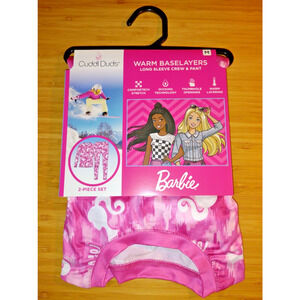 Girls Barbie Cuddl Duds Warm Thermal Baselayer Underwear 2-Piece Set - NWT - M‎